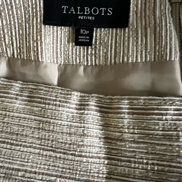 Like new Talbots gold shimmer skirt - Picture 5 of 8